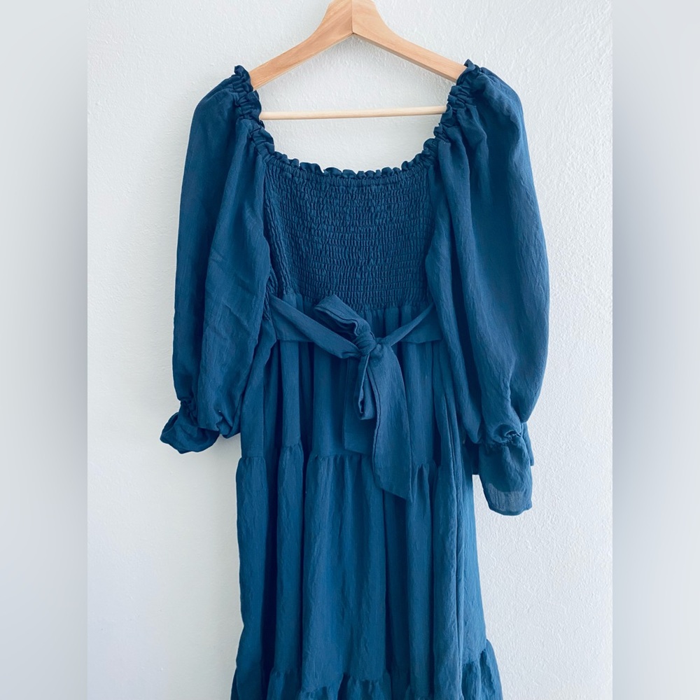 &Merci Puff Sleeve Dress - Navy (S)
